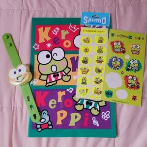 Vintage Sanrio Kerokerokeroppi Notebook, Sticker, Watch (Open To Offers!)
